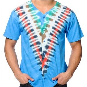 Vintage OBEY Tie-dye Button Down Unisex Shirt